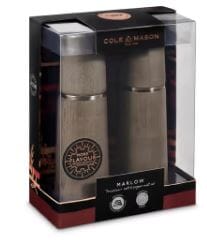 Cole & Mason Marlow Beech Grey 185mm Salt & Pepper Mill Gift Set