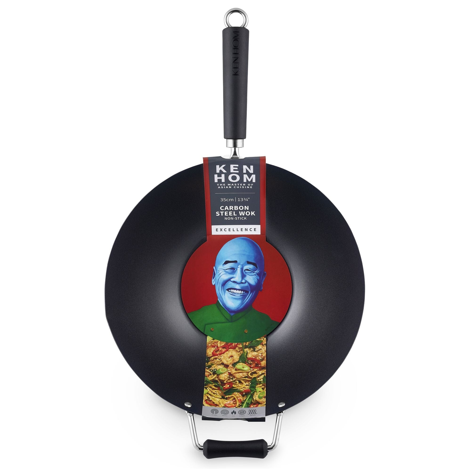 Ken Hom Excellence Non-stick Carbon Steel Wok 35cm Woks & Stirfrys The Cooks Kitchen Mandurah 