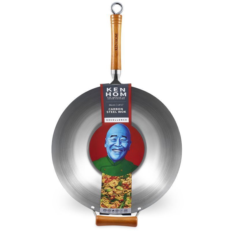 Ken Hom Excellence Carbon Steel Wok 32cm