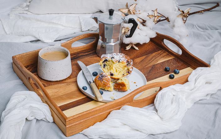 Large Serving Tray With 4 Handles - 50 X 36cm
