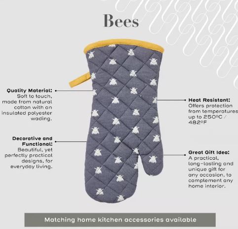 Ulster Weavers Bee Gauntlet Oven Glove