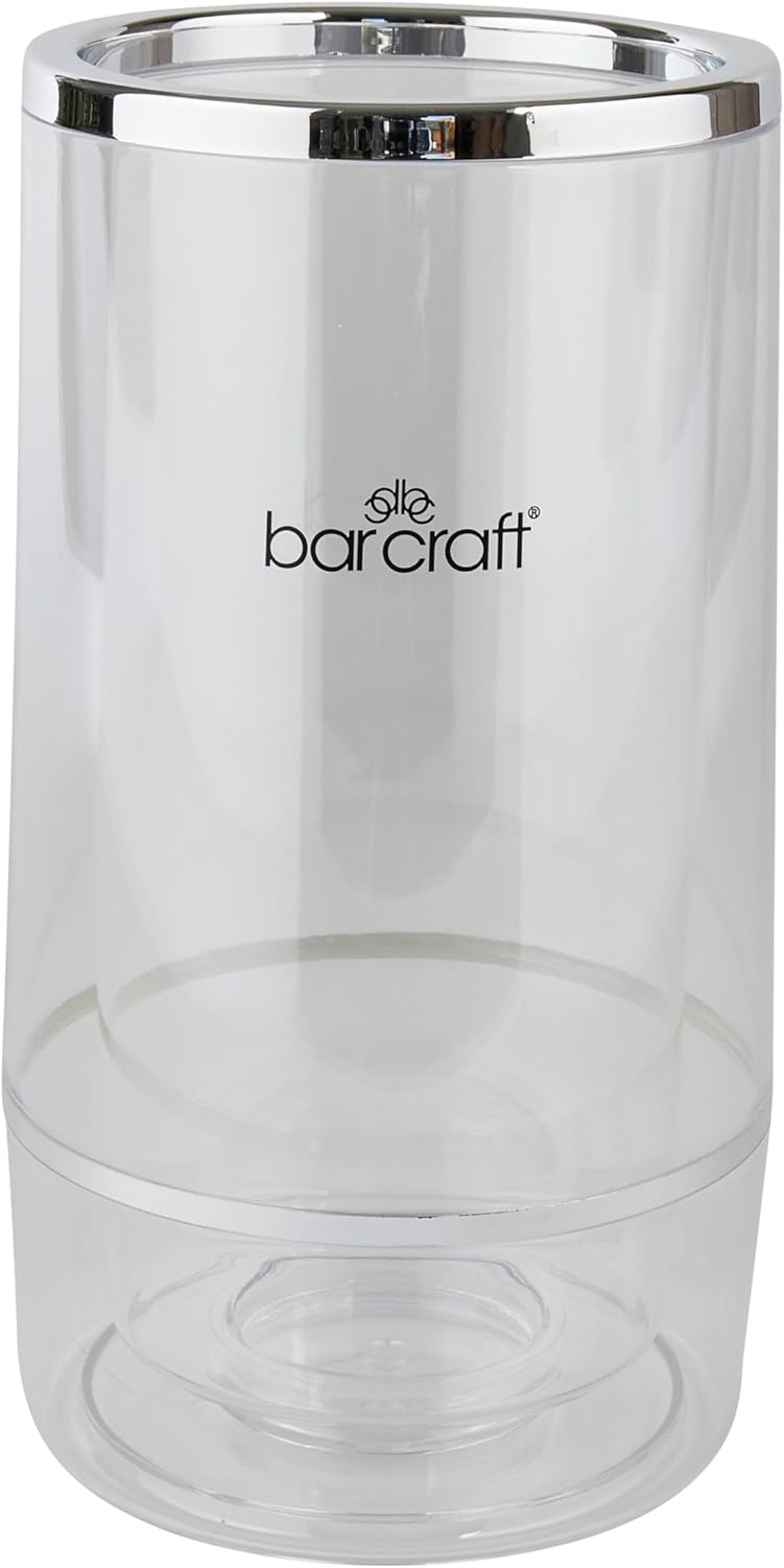 Barcraft Acrylic Double Walled Wine Cooler  Clear