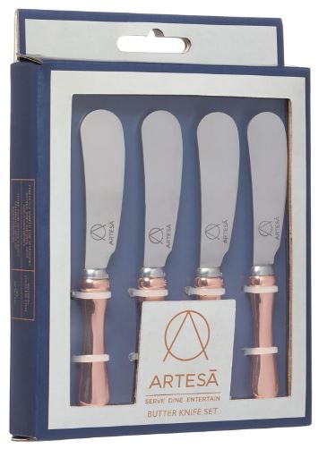 Artesa Butter Knife Set With Rose Gold Effect Set Of 4