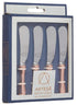 Artesa Butter Knife Set With Rose Gold Effect Set Of 4