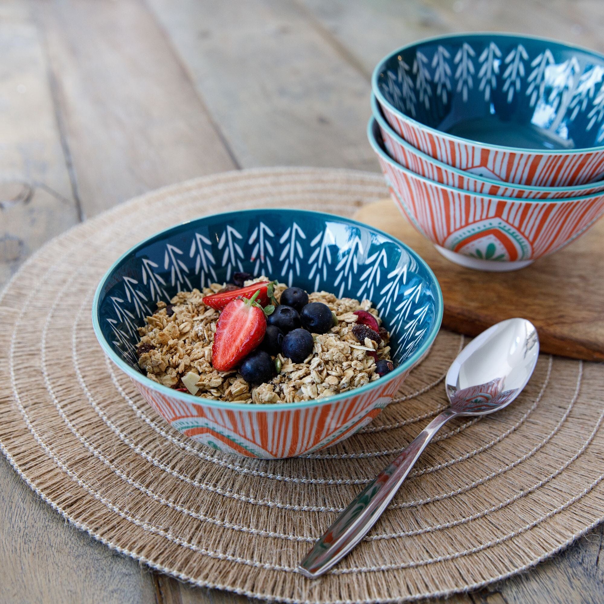 Mikasa Does It All Bowl - Mixed Folk 15.7cm Bowls The Cooks Kitchen 
