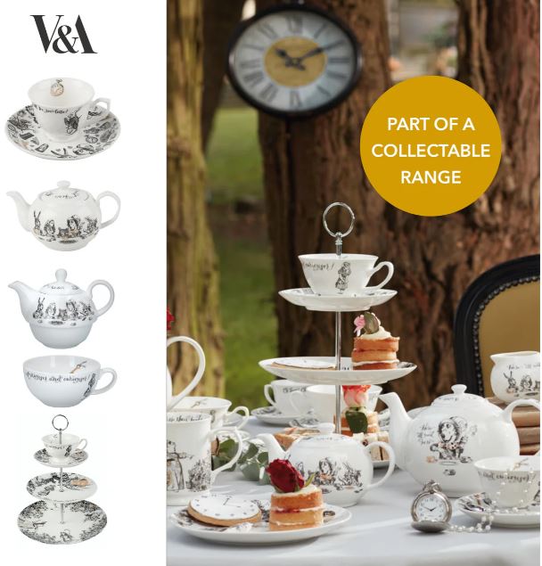 Mikasa X Victoria And Albert Alice In Wonderland Cup And Saucer 210ml