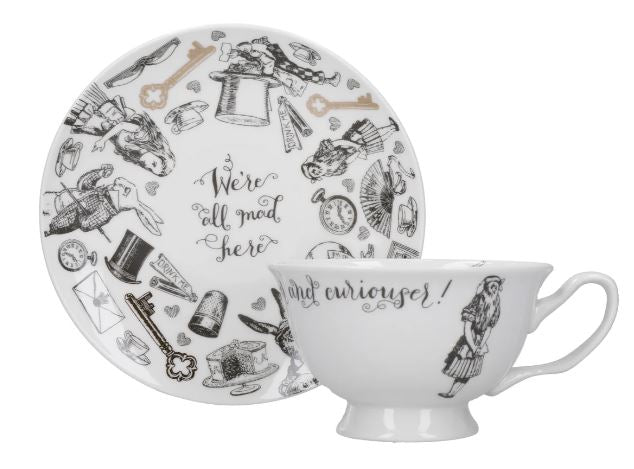 Mikasa X Victoria And Albert Alice In Wonderland Cup And Saucer 210ml
