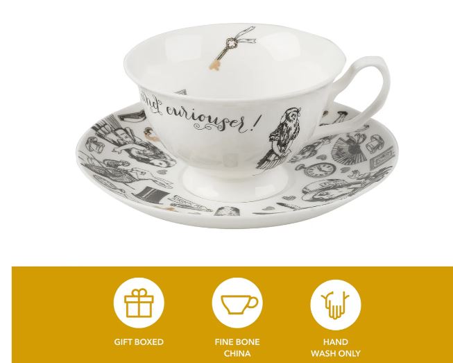 Mikasa X Victoria And Albert Alice In Wonderland Cup And Saucer 210ml