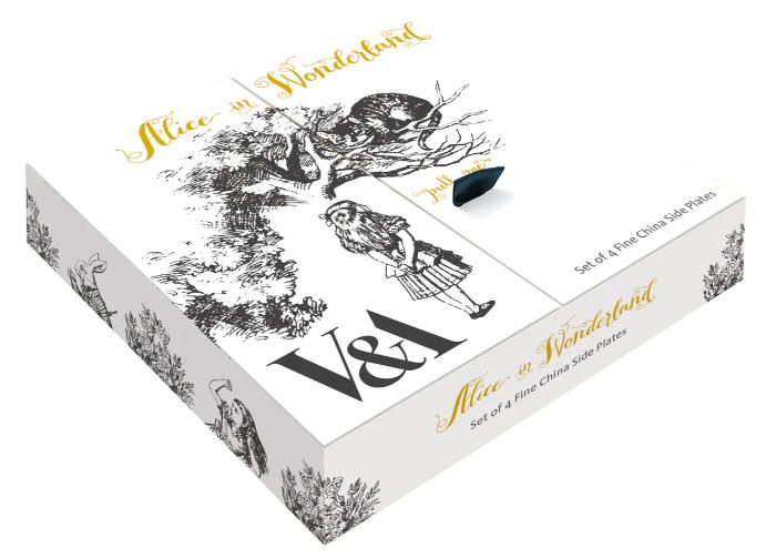 Mikasa X Victoria And Albert Alice In Wonderland Set Of 4 Side Plates