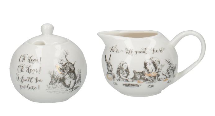 Mikasa X Victoria And Albert Alice In Wonderland Sugar Bowl And Creamer