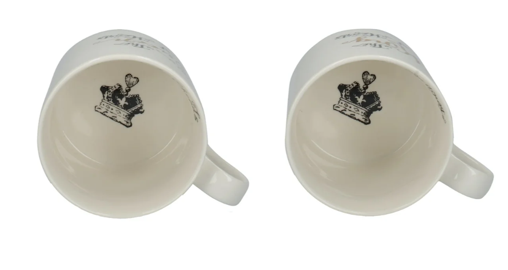 Victoria & Albert Alice In Wonderland Set Of 2 Mugs, His & Hers, 350ml, Gift Boxed