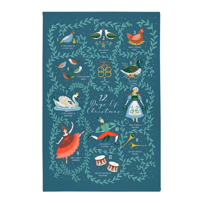 Ulster Weavers 12 Days Of Christmas Cotton Tea Towel 74x48x0.2cm