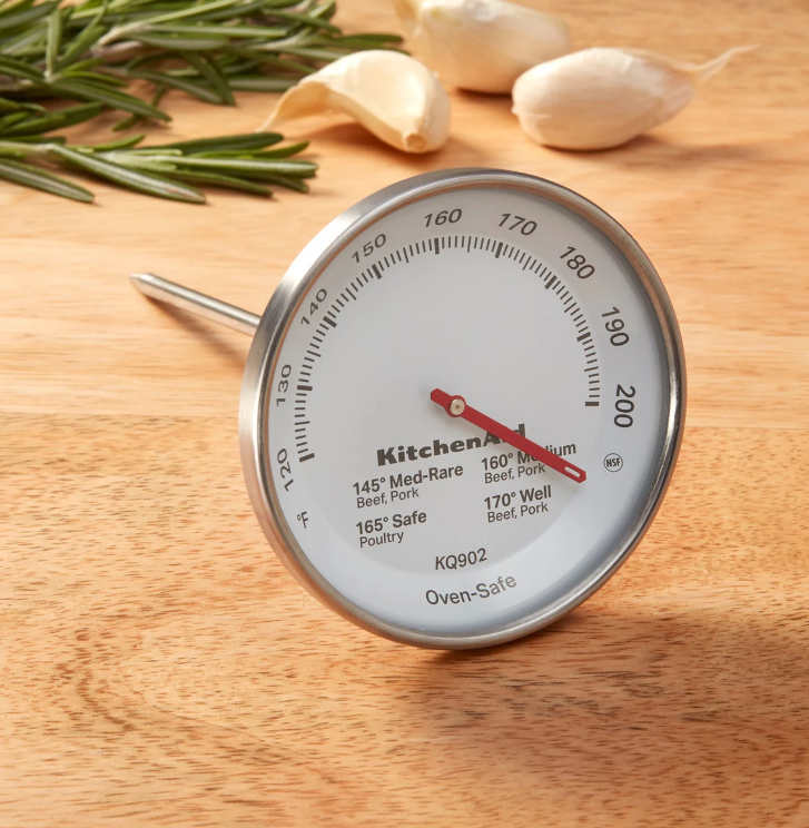 Kitchenaid Leave In Cooking Meat Thermometer Stainless Steel 13cm Silver