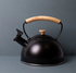 La Cafetiere Stovetop Whistling Tea Kettle With Beechwood Handle 1.6l Black