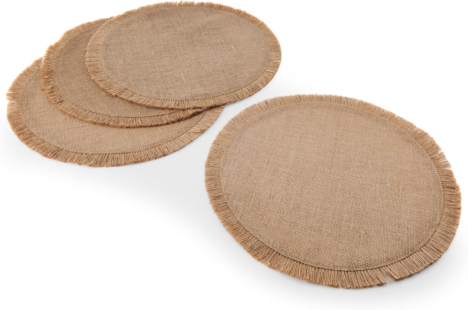 Mikasa Round Placemats Set Of 4 38cm - Hessian