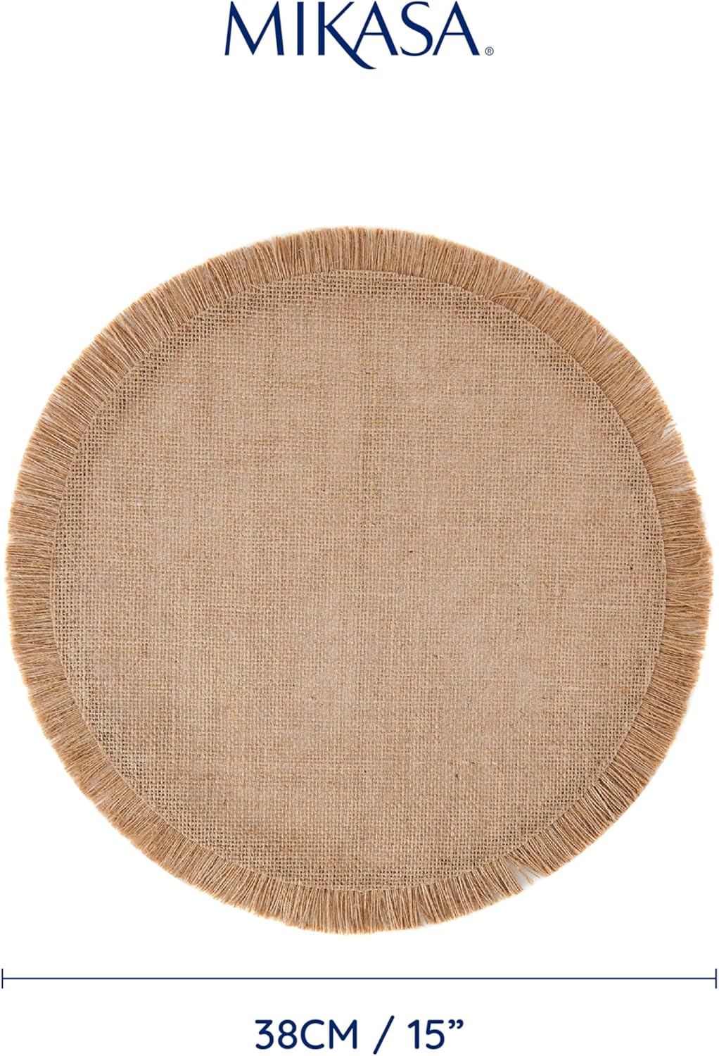 Mikasa Round Placemats Set Of 4 38cm - Hessian