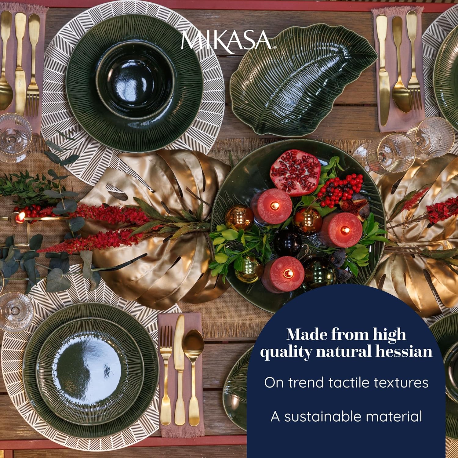 Mikasa Round Placemats Set Of 4 38cm - Hessian