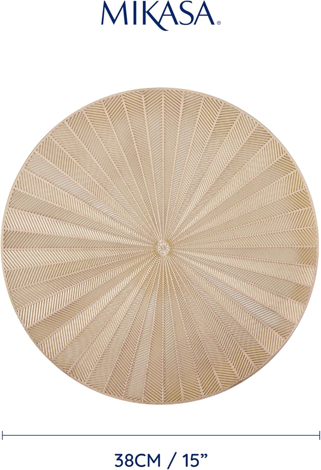 Mikasa Round Placemats Set Of 4 38cm - Gold
