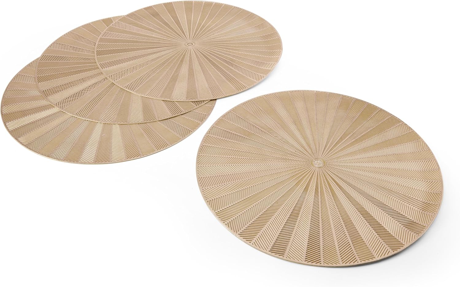 Mikasa Round Placemats Set Of 4 38cm - Gold
