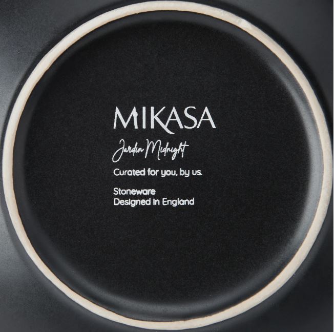 Mikasa Jardin Midnight 4-piece Stoneware Pasta Bowl Set - Black