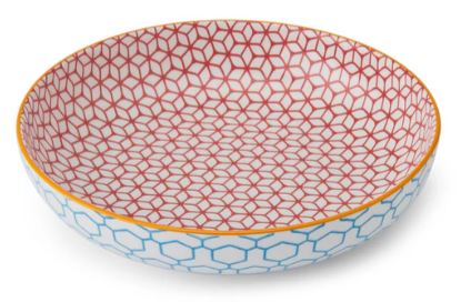 Mikasa Coupe Pasta Dinner Bowl 21cm - Geometric Blue