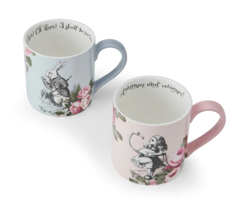 Mikasa V&a Alice His & Hers Mugs Bone China 380ml 2pc