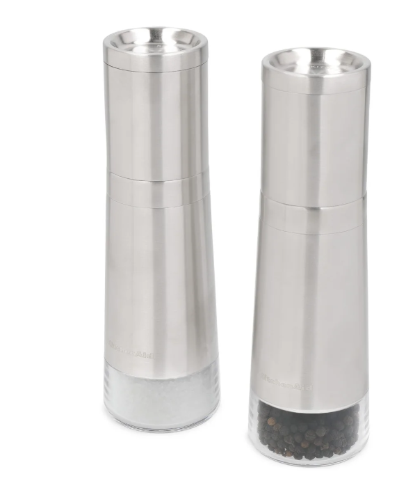 Kitchenaid Salt & Pepper Grinders Set Of 2 In Silver