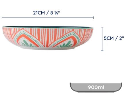 Mikasa Coupe Pasta Dinner Bowl 21cm - Mixed Folk