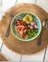 Mikasa Coupe Pasta Dinner Bowl 21cm - Yellow Blue Geometric