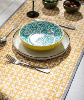 Mikasa Coupe Pasta Dinner Bowl 21cm - Yellow Blue Geometric