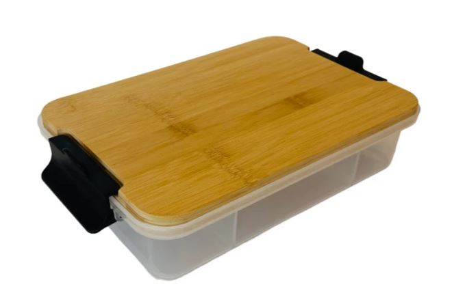 Farberware Snackle Box With 7 Snack Dividers And Bamboo Lid 20x33cm