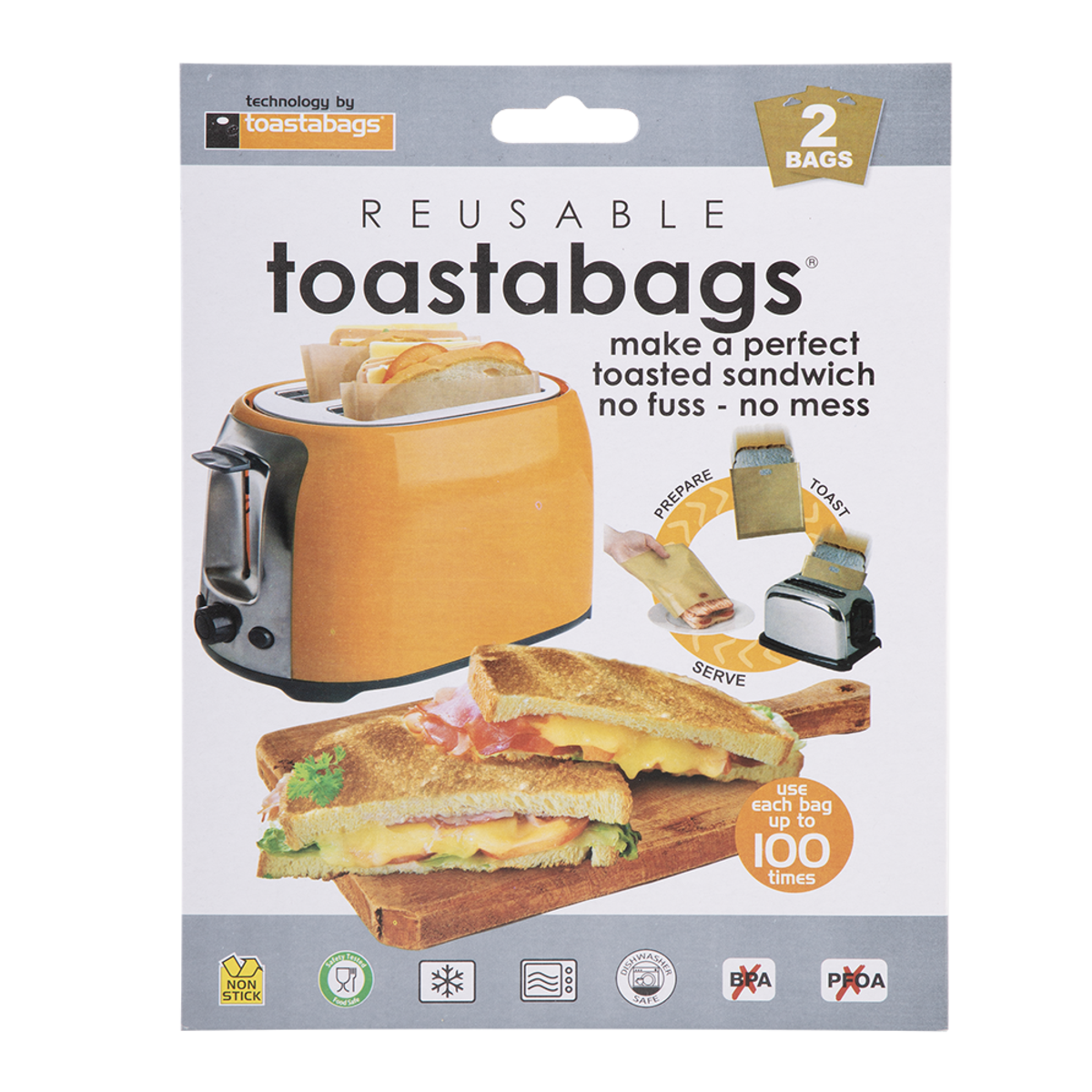Toastabags Gold Reusable Toast Maker Set Of 2