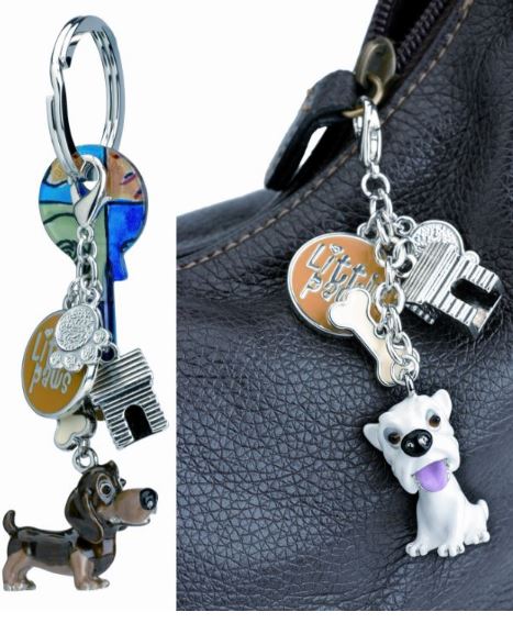 Little Paws Black Labrador, Key Ring/bag Charm