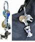 Little Paws Springer Spaniel Black & White, Key Ring/bag Charm