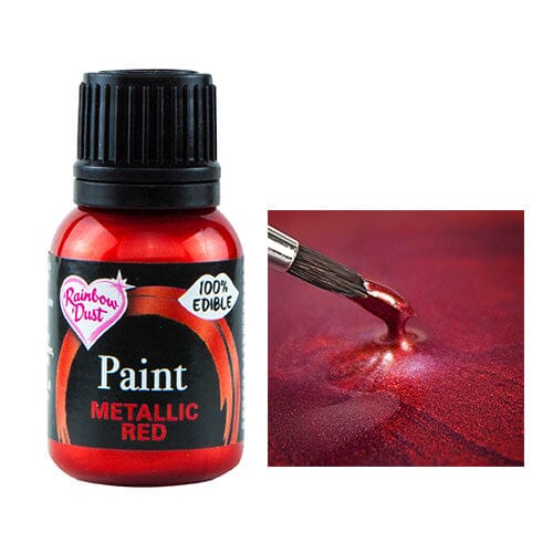 Rainbow Dust - Food Paint - Metallic Red Colouring The Cooks Kitchen 