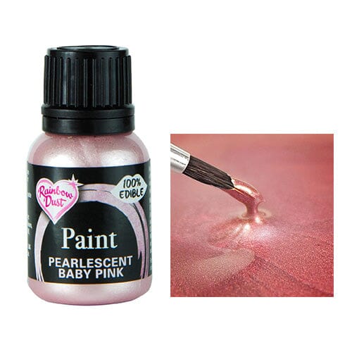Rainbow Dust - Food Paint - Pearlescent Baby Pink Colouring The Cooks Kitchen 