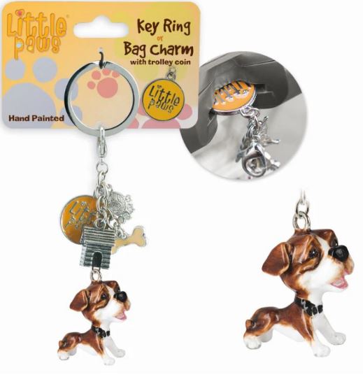 Little Paws Staffy, Key Ring/bag Charm