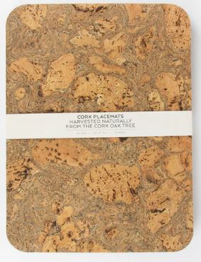 Rectangle Placemats - Natural Cork - Set Of 4