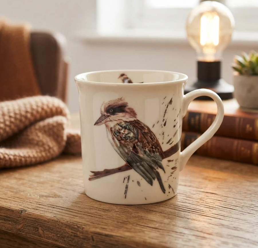 Meg Hawkins Kookaburra New Bone China Mug