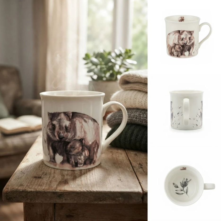 Meg Hawkins Wombat New Bone China Mug