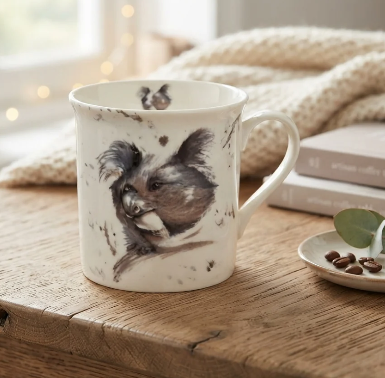 Meg Hawkins Koala Face New Bone China Mug