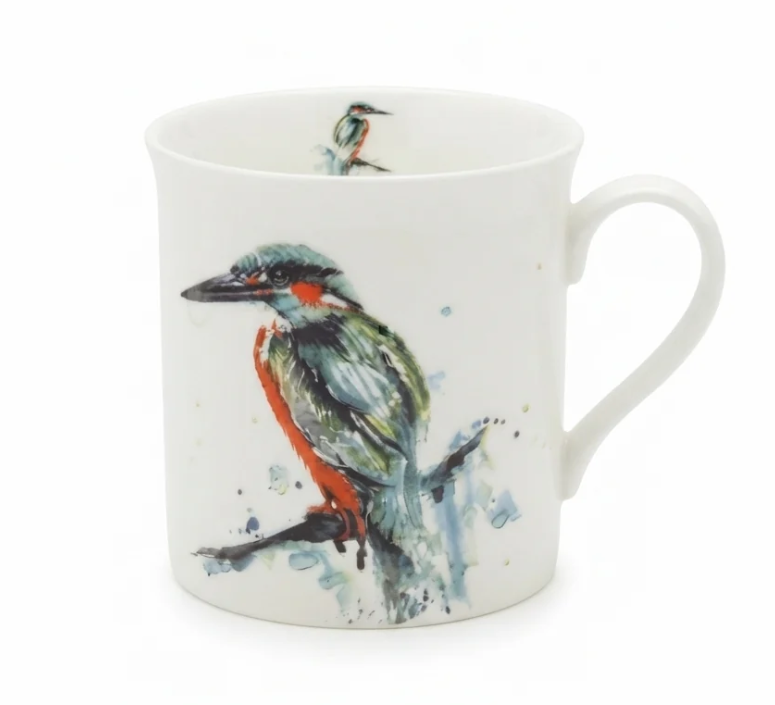 Meg Hawkins Kingfisher New Bone China Mug
