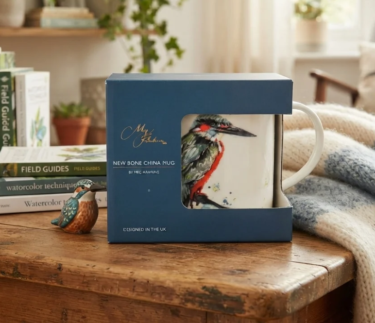Meg Hawkins Kingfisher New Bone China Mug