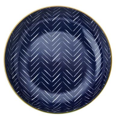 Mikasa Coupe Pasta Dinner Bowl 21cm - Indigo Chevron