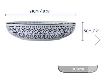 Mikasa 21cm Coupe Bowl Blue Mediterranean