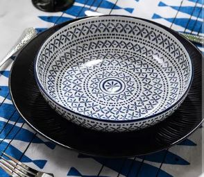 Mikasa 21cm Coupe Bowl Blue Mediterranean