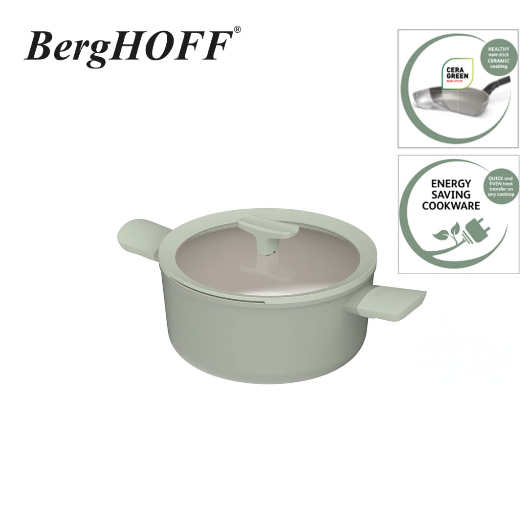 Berghoff Covered Stockpot Balance Sage 28cm