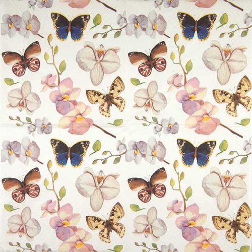 Paw Lunch Napkin 33cm Orchidea Butterfy