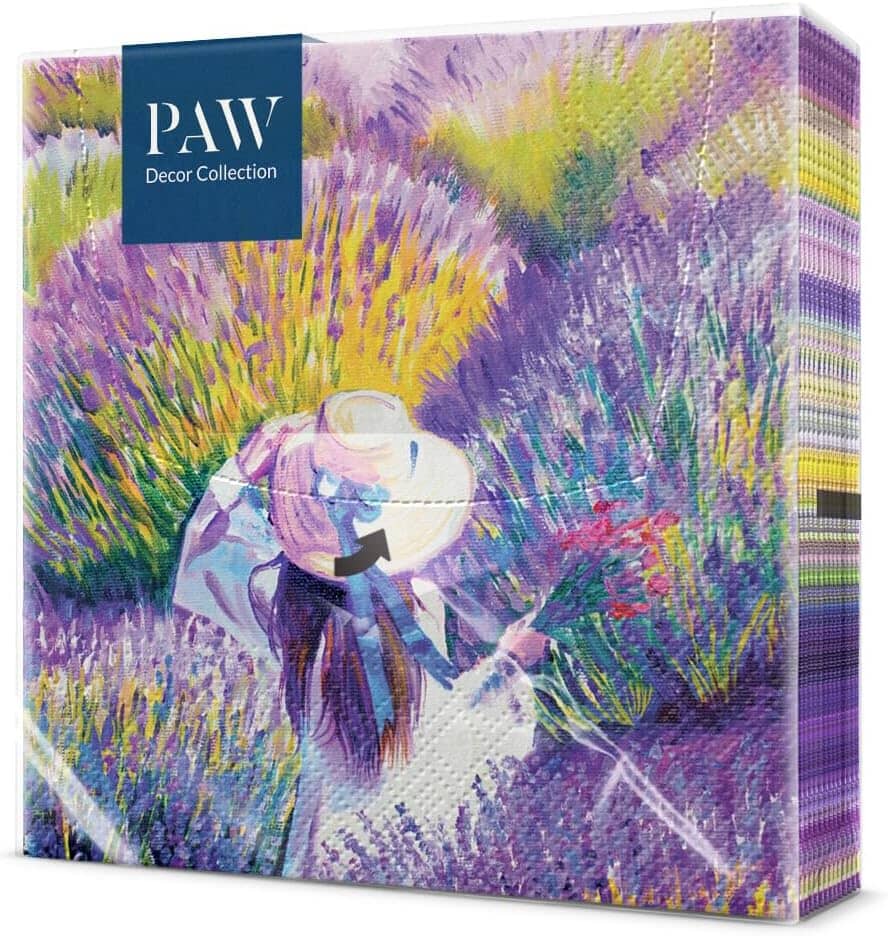 Paw Lunch Napkin 33cm Lavender Sunset Napkins The Cooks Kitchen 