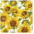 Paw Lunch Napkin 33cm Dancing Sunflowers
